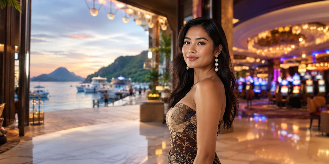Pengguna mengakses aplikasi casino di smartphone dengan antarmuka yang cerah dan modern